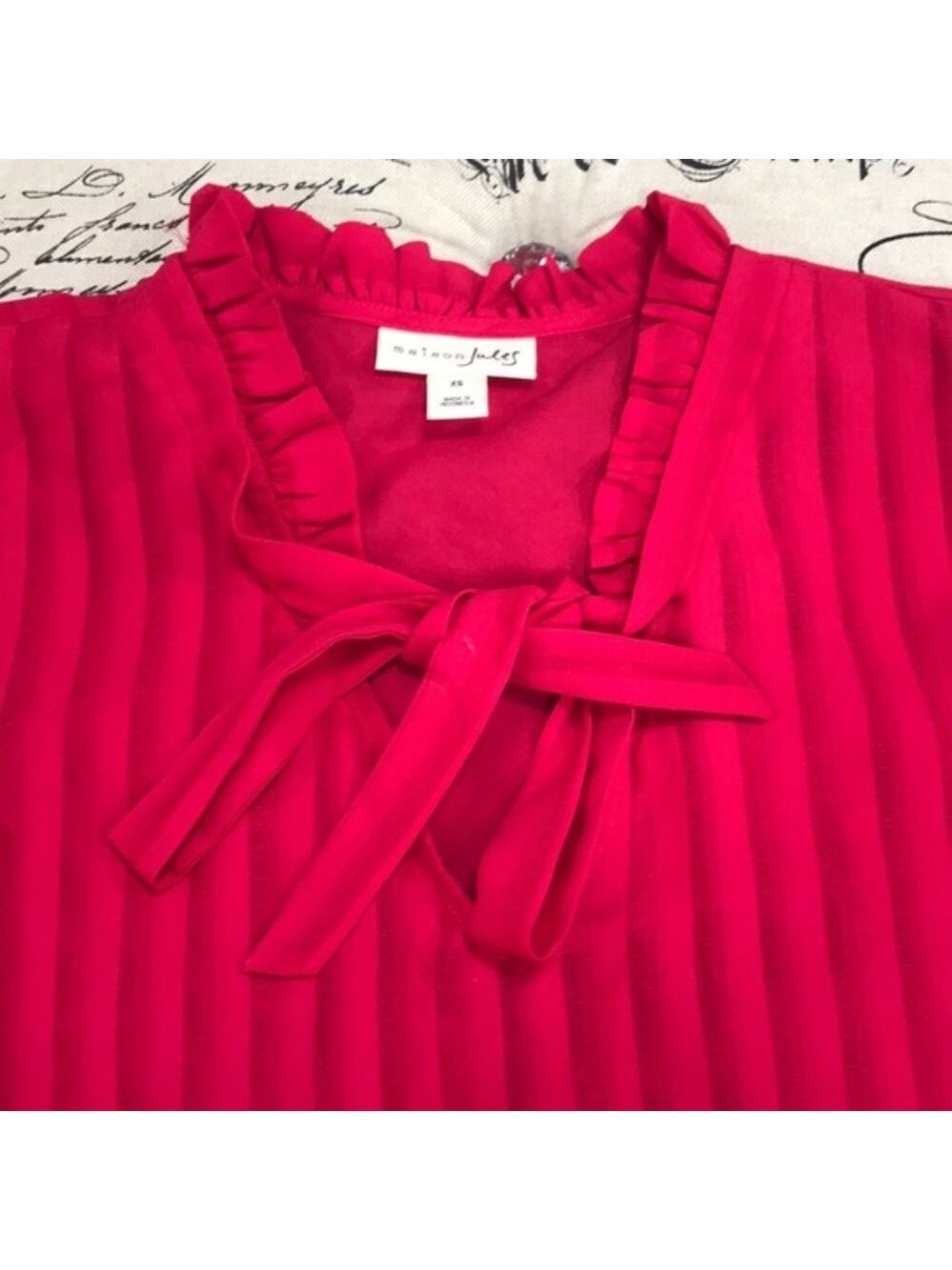 Maison Jules Ruffled Tie-Front Top - Picture 4 of 4